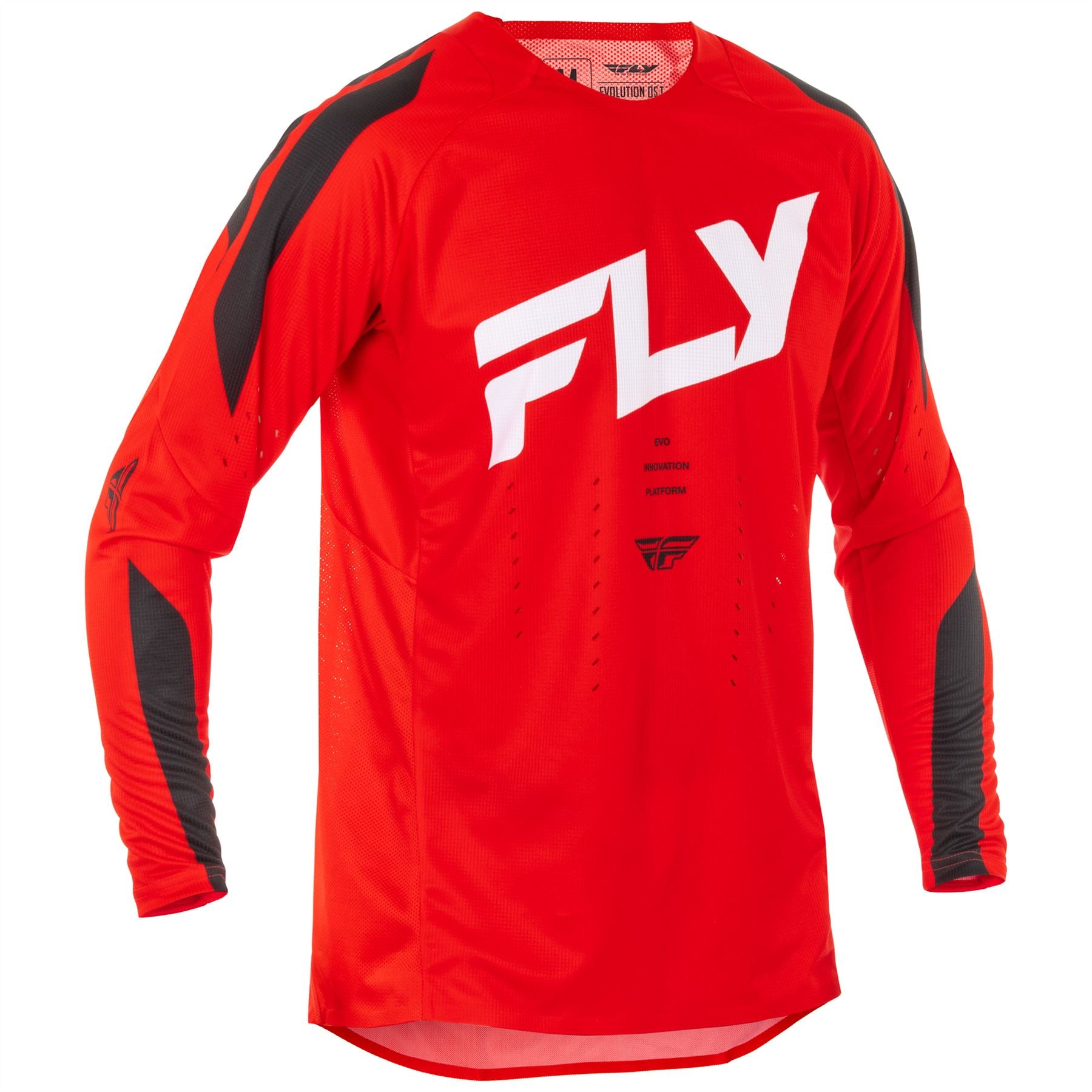 Fly Racing 2025 Evolution DST Motocross Jersey Red White Black